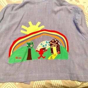 Free Girl Crop Linen Shirt 1x/2x FBC Fashion Brand Company Penelope Gazin